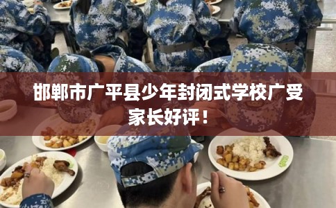 邯郸市广平县少年封闭式学校广受家长好评! 邯郸市广平县少年封闭式学校广受家长好评!