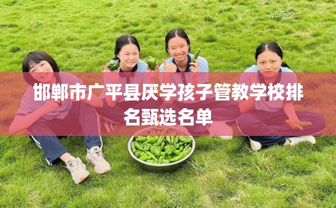 邯郸市广平县厌学孩子管教学校排名甄选名单