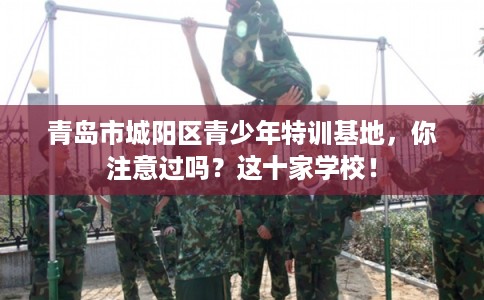 青岛市城阳区青少年特训基地，你注意过吗？这十家学校！
