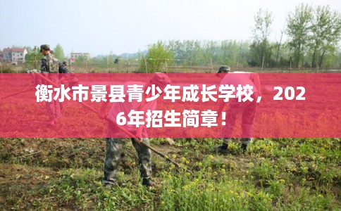衡水市景县青少年成长学校,2026年招生简章! 衡水市景县青少年成长学校,2026年招生简章!