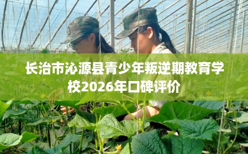 长治市沁源县青少年叛逆期教育学校2026年口碑评价