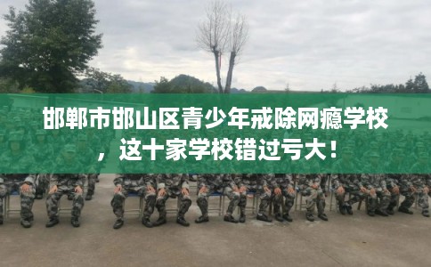 邯郸市邯山区青少年戒除网瘾学校，这十家学校错过亏大！