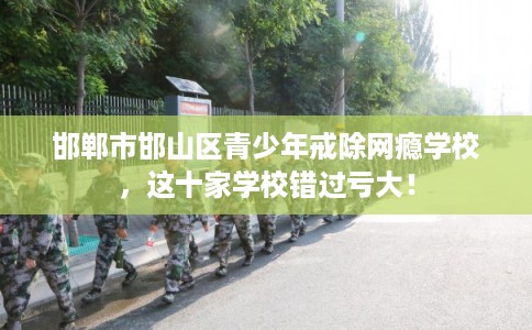 邯郸市邯山区青少年戒除网瘾学校，这十家学校错过亏大！