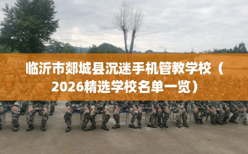 临沂市郯城县沉迷手机管教学校（2026精选学校名单一览）