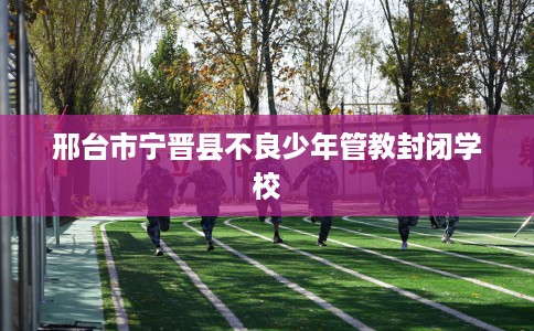 邢台市宁晋县不良少年管教封闭学校