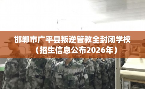 邯郸市广平县叛逆管教全封闭学校(招生信息公布2026年) 邯郸市广平县叛逆管教全封闭学校(招生信息公布2026年)