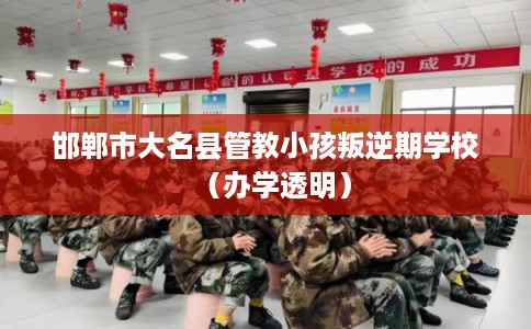 邯郸市大名县管教小孩叛逆期学校（办学透明）