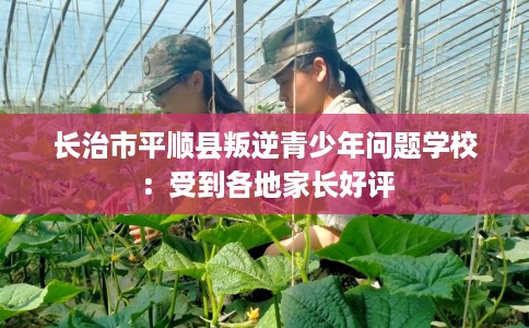 长治市平顺县叛逆青少年问题学校:受到各地家长好评 长治市平顺县叛逆青少年问题学校:受到各地家长好评