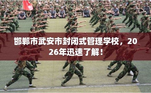 邯郸市武安市封闭式管理学校，2026年迅速了解！