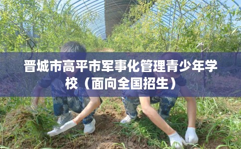 晋城市高平市军事化管理青少年学校（面向全国招生）