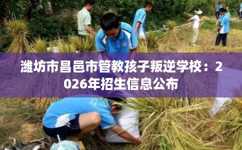 潍坊市昌邑市管教孩子叛逆学校：2026年招生信息公布