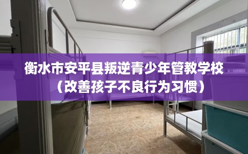 衡水市安平县叛逆青少年管教学校（改善孩子不良行为习惯）