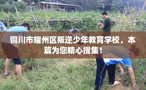 铜川市耀州区叛逆少年教育学校,本篇为您精心搜集! 铜川市耀州区叛逆少年教育学校,本篇为您精心搜集!