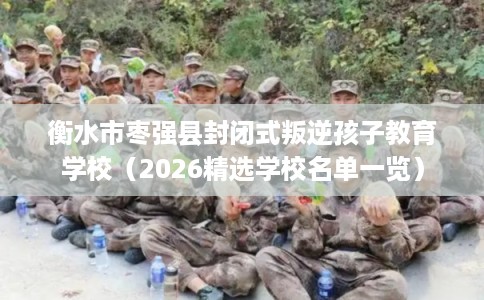 衡水市枣强县封闭式叛逆孩子教育学校（2026精选学校名单一览）