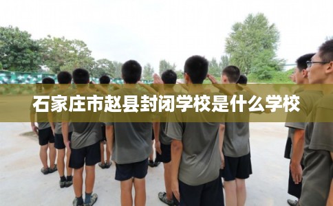 石家庄市赵县封闭学校是什么学校