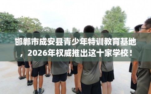 邯郸市成安县青少年特训教育基地，2026年权威推出这十家学校！