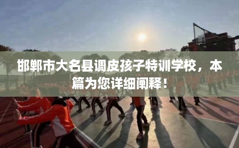 邯郸市大名县调皮孩子特训学校，本篇为您详细阐释！
