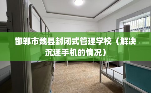 邯郸市魏县封闭式管理学校（解决沉迷手机的情况）