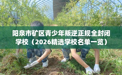 阳泉市矿区青少年叛逆正规全封闭学校（2026精选学校名单一览）