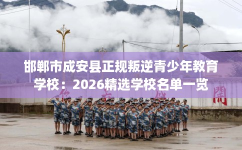 邯郸市成安县正规叛逆青少年教育学校:2026精选学校名单一览 邯郸市成安县正规叛逆青少年教育学校:2026精选学校名单一览