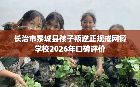 长治市黎城县孩子叛逆正规戒网瘾学校2026年口碑评价