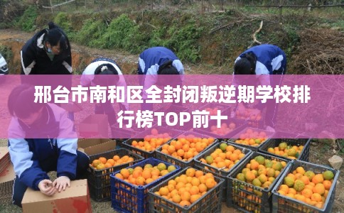 邢台市南和区全封闭叛逆期学校排行榜TOP前十