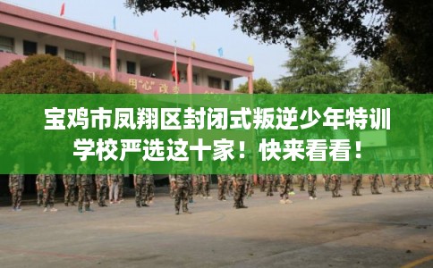 宝鸡市凤翔区封闭式叛逆少年特训学校严选这十家！快来看看！