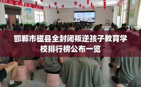 邯郸市磁县全封闭叛逆孩子教育学校排行榜公布一览