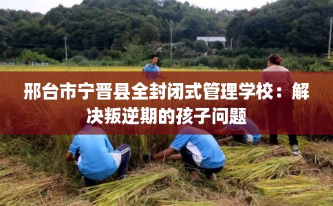 邢台市宁晋县全封闭式管理学校：解决叛逆期的孩子问题